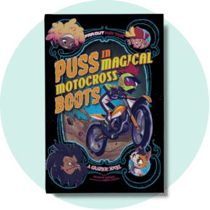Book cover for Puss in Magical Motocross Boots